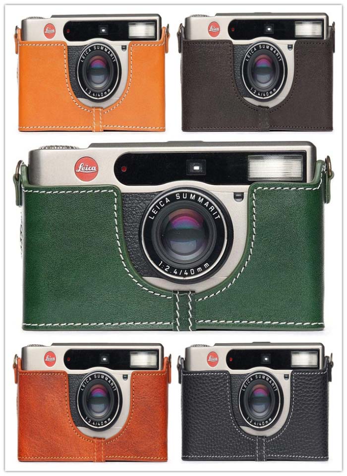 TP Original Leica Minilux Minilux Zoom 専用 ブルタイプ 本革 ボディケース
