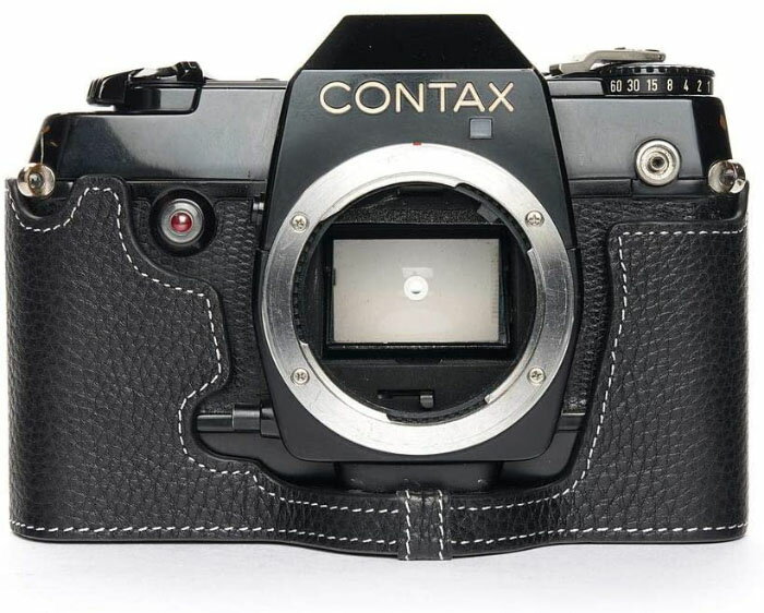 TP Original Contax 137MA 137MD 専用 ブルタイプ 本革 ボディケース 黒色