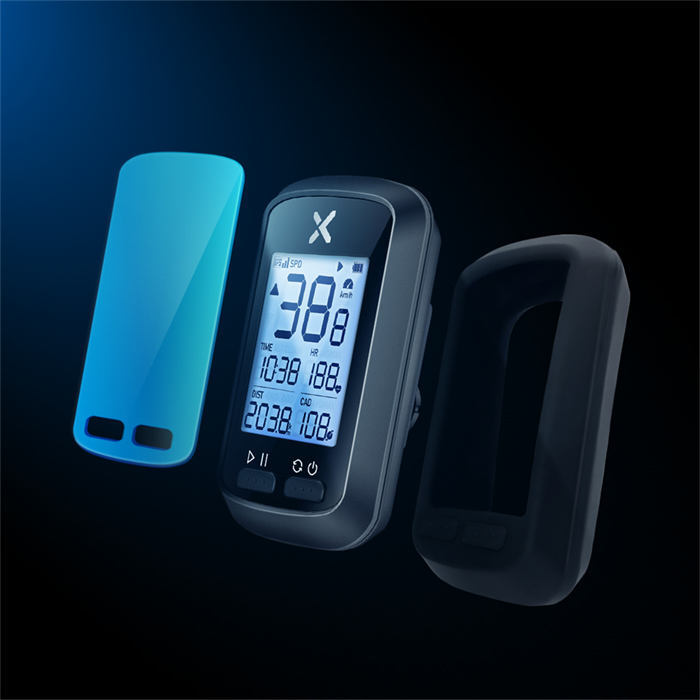 自転車用コンピューターカバー XOSS G+ 保護カバー+保護 フィルム GPSスピードメー...
