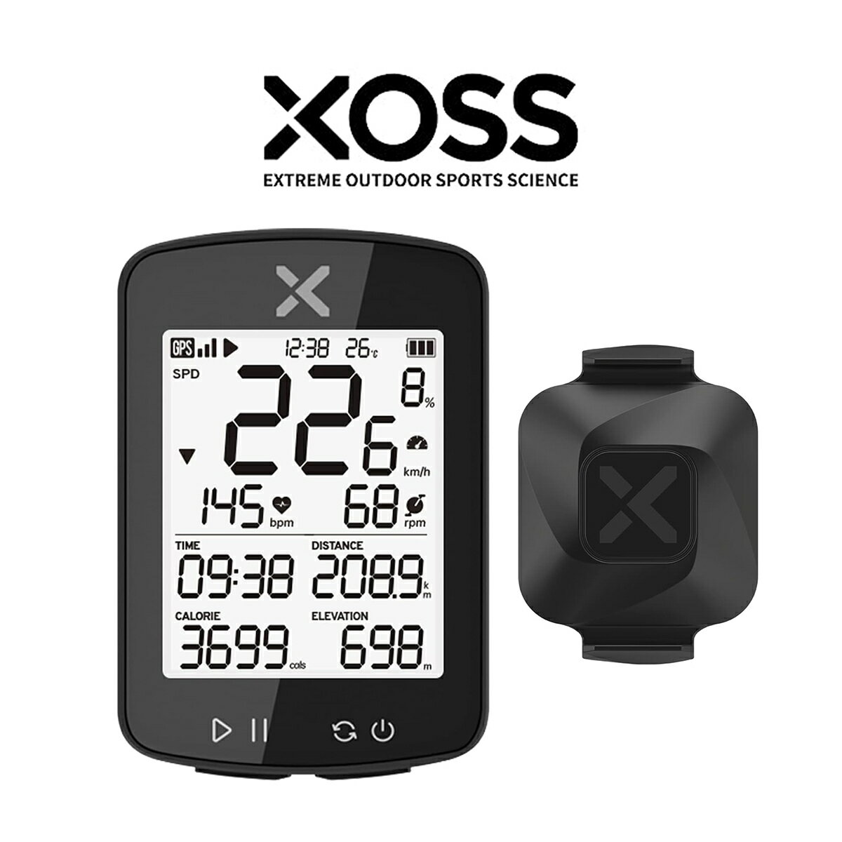 XOSS G+ Gen2 GPS サイクルコンピュータ+VORTEX 自転車 セット サイコン GPS 無線 スピード ケイデンス..