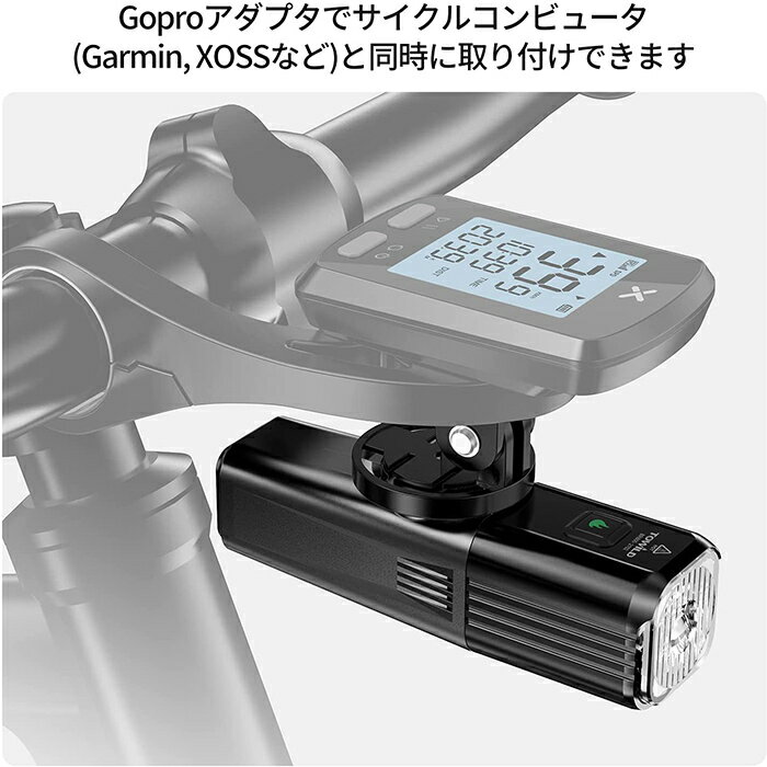 自転車 ライト 大容量2000mAh USB充電式 LED 800ルーメン モバイルバッテリー機能付 高輝度 IPX6防水 防振 アルミ合金製 懐中電灯兼用 停電対応 地震対策 登山 夜釣り