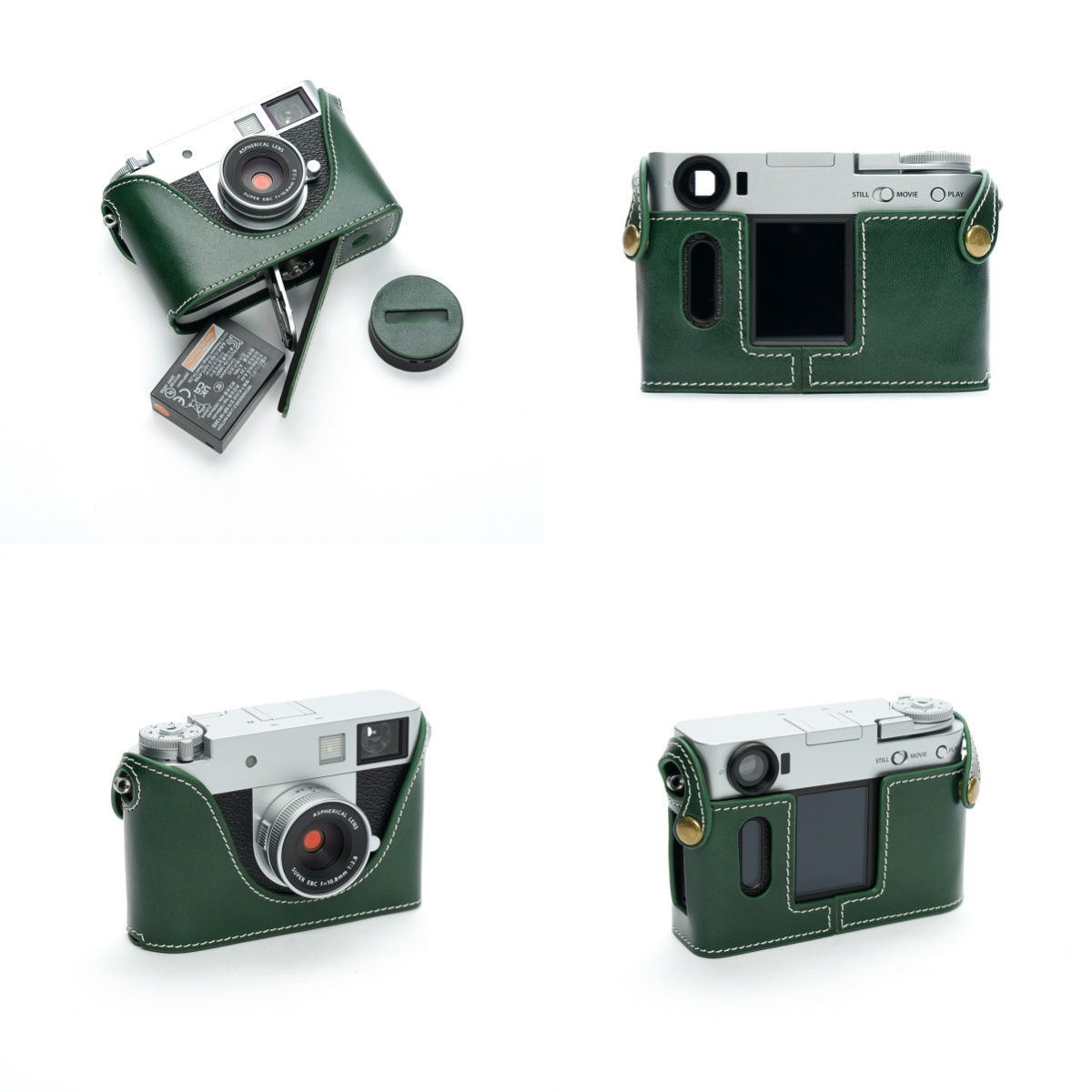 TP Original FUJIFILM x-half/X half 専用 ハンドメイド+Rカメラストラップ 本革 ...