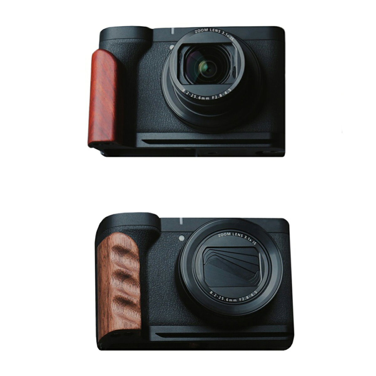 樂天商城 - Canon PowerShot V1 専用 カメラウッドグリップ 高級檀木材 木製ハンドル メタルベース L型グリップ ハンドメイド カメラケージ 電池交換可能