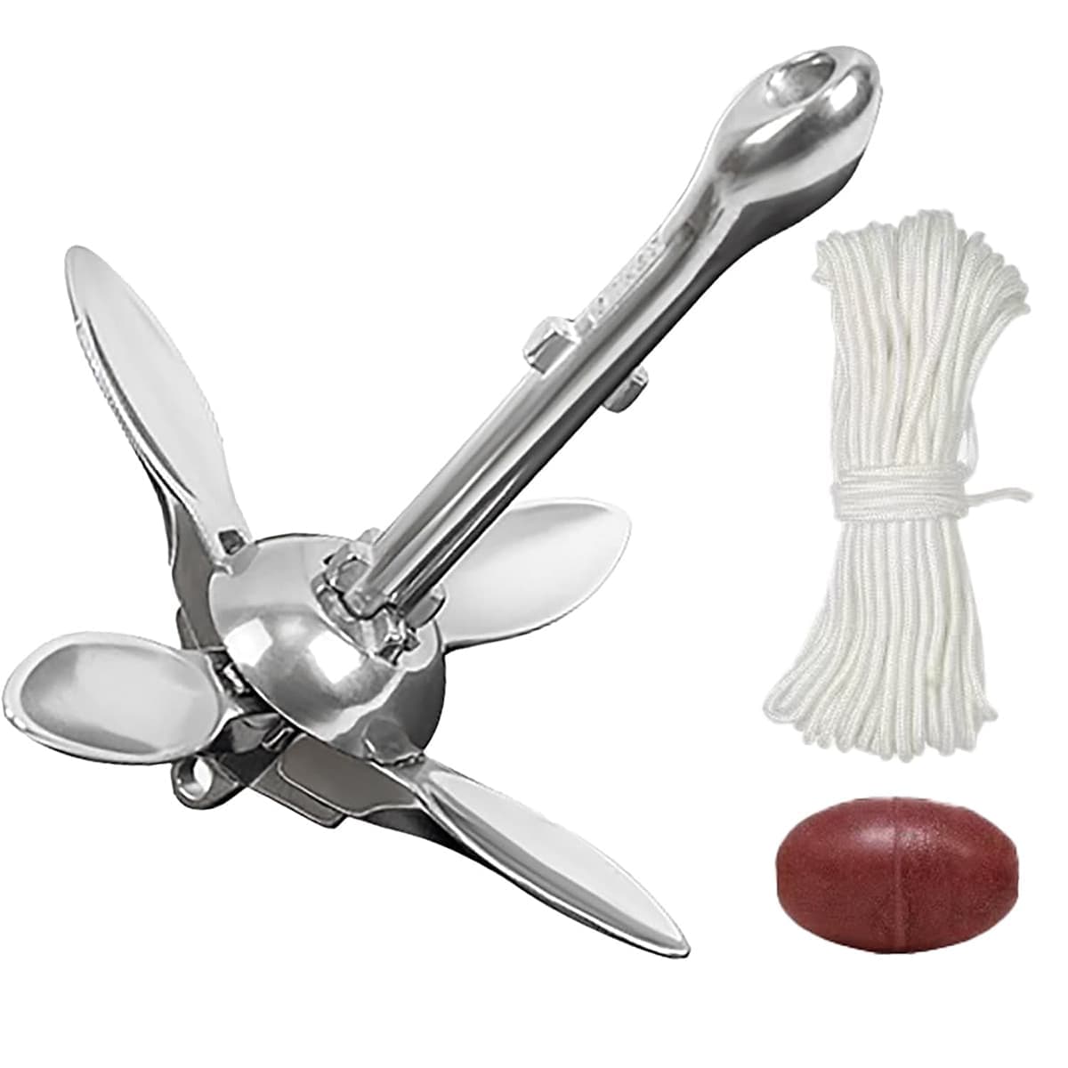 フォールディングアンカー ステンレス鋼鉄金属アンカーボートホールディング シー アンカー カヤック 釣り フィッシング ヨット フォールディング アンカー ボー...