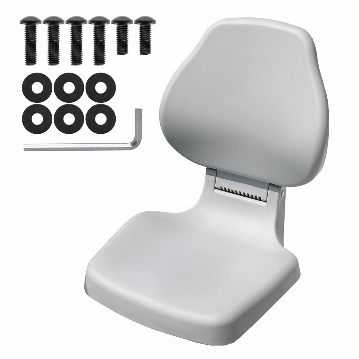 ボートシート 軽量 折りたたみ PP材質 釣りボート 観光ボート ボート用シート グレー