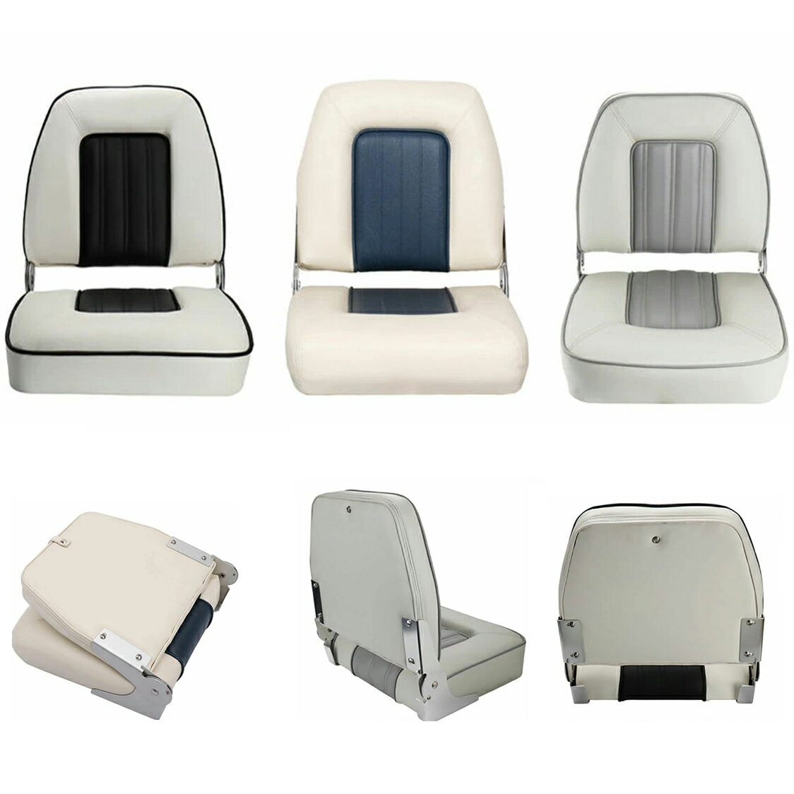 ボート用シート ローバックフォールディングシート 防水 新ボート椅子 ベージュ