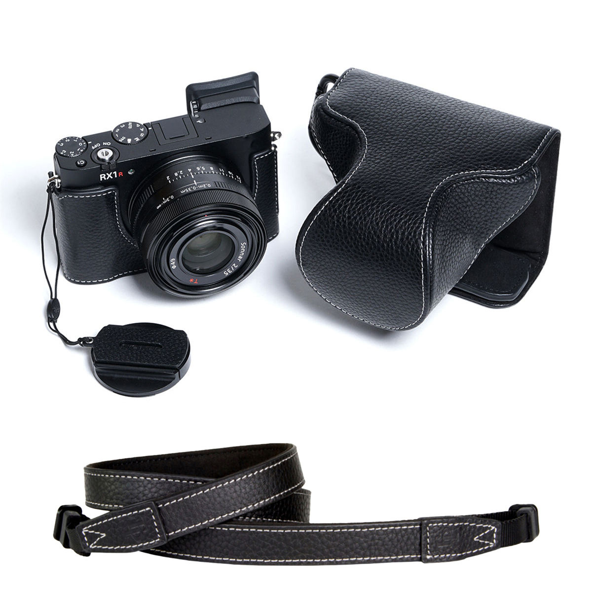 乐天商城 - TP Original SONY RX1RM3/RX1R3/RX1R III 専用 ハンドメイド+15カメラストラップ 本革 ボディケース ハーフカメラケース バッグ カバー 電池交換便利 底面開閉 手作り 専用対応カメラカバー