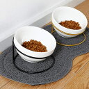 犬 食器 猫 食器 ボウル 猫 犬 フードボウル ペットボウル 犬猫用ボウル スタンド 脚付 食べやすい 滑り止め 食器台 ペット食器 ランダムカラー ブラック+ゴールド 2pcs