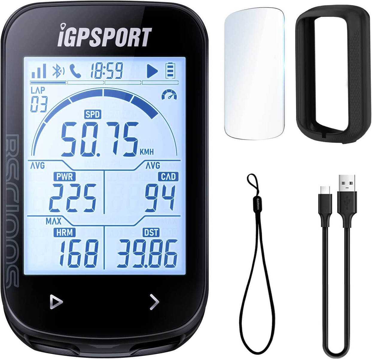 iGPSPORT BSC100S サイクルコンピュータ GPS 自転車 サイコン ワイヤレス、2.6 インチ ANT+ サイクリング スピードメーターとオドメーター GPS Bluetooth、タイプ C 高速充電と大型 LCD 自動バックライト、IPX7 防水すべての電動自転車に合わせてください (Type-c 付き) 自動接続をサポート 40種類以上のカスタムサイクリングデータ この商品についてANT+/BLE5.0センサー接続：当社の自転車スピードメーターBSC100Sは速度/ケイデンス/心拍センサーとパワーメーターと接続することができ、走行ごとに自動接続をサポートします。そして、強力なチップで、GPS+BeiDou+QZSS+Galileo+Glonassをサポートし、より良い検索速度と高い精度を提供します40種類以上のカスタムサイクリングデータ：当社のサイクルコンピュータBSC100Sは40以上のサイクリングデータを選択することができます。APPと一緒に使用する場合、一緒に使用するセンサーに応じてAPPにプリセットされている推奨ソリューションを選択することができ、また、カスタムモジュールで表示したいデータをカスタマイズすることができます。また、インターバルデータを表示するためにダイナミックバーで創造的に設計されており、あなたは自分でインターバルの値を定義することができます2.6インチオートバックライトスクリーン：当社のサイクルコンピュータBSC100Sは、2.6インチの大型アンチグレアスクリーンを採用し、より鮮明で透明感のある視覚体験をもたらします。そして、自動バックライト機能により、太陽光の下でもデータをはっきりと見ることができます。また、超薄型のデザインにより、軽量で持ち運びが容易ですシンクデータ＆データ共有：サイクリングGPSユニットBSC100Sは、個々のニーズを満たすために、サードパーティのアプリケーションプラットフォームと互換性があり、柔軟なデータサービスソリューションを提供することができますので、あなたはStravaやTrainingPeaksにサイクリングデータを同期させることができます。また、iGPSPORT APPを使用すると、ソーシャルメディアにデータを共有することができます。また、スマート通知機能を使えば、電話がかかってきたときに、すぐにあなたに知らせることができます40時間のバッテリー寿命：サイクリングコンピューターBSC100Sは40時間のバッテリー寿命をサポートし、特に長距離のライディングを可能にします。また、IPX7防水性能で、大雨や悪天候を心配する必要がありません。また、Type-Cインターフェースを採用し、より利便性の高い設計となっています。さらに、自動ラップ、自動データアップロード、自動ホーム画面に戻るなど、10以上の自動制御機能をサポートしており、ライディングに集中することができます5 in 1：1つ購入すると、サイクルコンピュータBSC100、type-c充電ケーブル、保護強化フィルム、シリコンケース、ストラップが付属し、便利に使えますZXC-03 7