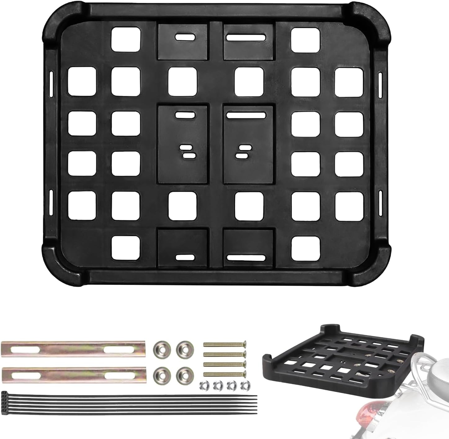 延長キャリア リア棚オートバイ宅配ボックスブラケット軽量版 簡単取り付け フラット延長キャリア