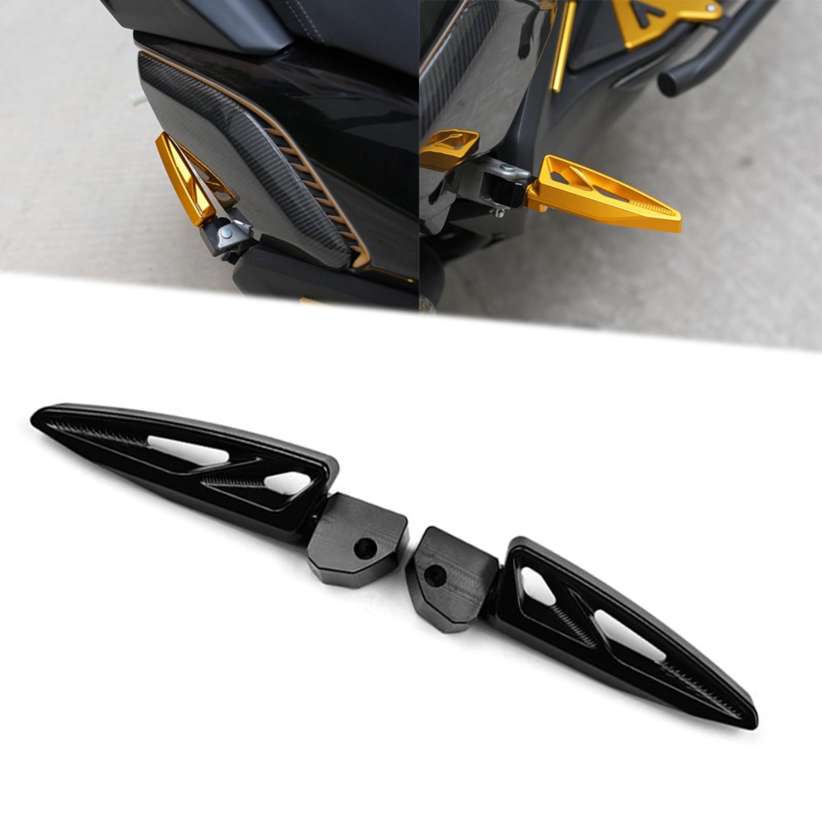 FOR XMAX 300 NMAX 155 NVX155 xmax300 nmax155 nvx155 2023-2025 2026 オートバイ用CNCリアパッセンジャーフットレスト、アルミニウム合金製滑り止め折りたたみ式フットレスト ステップ・フットペグ