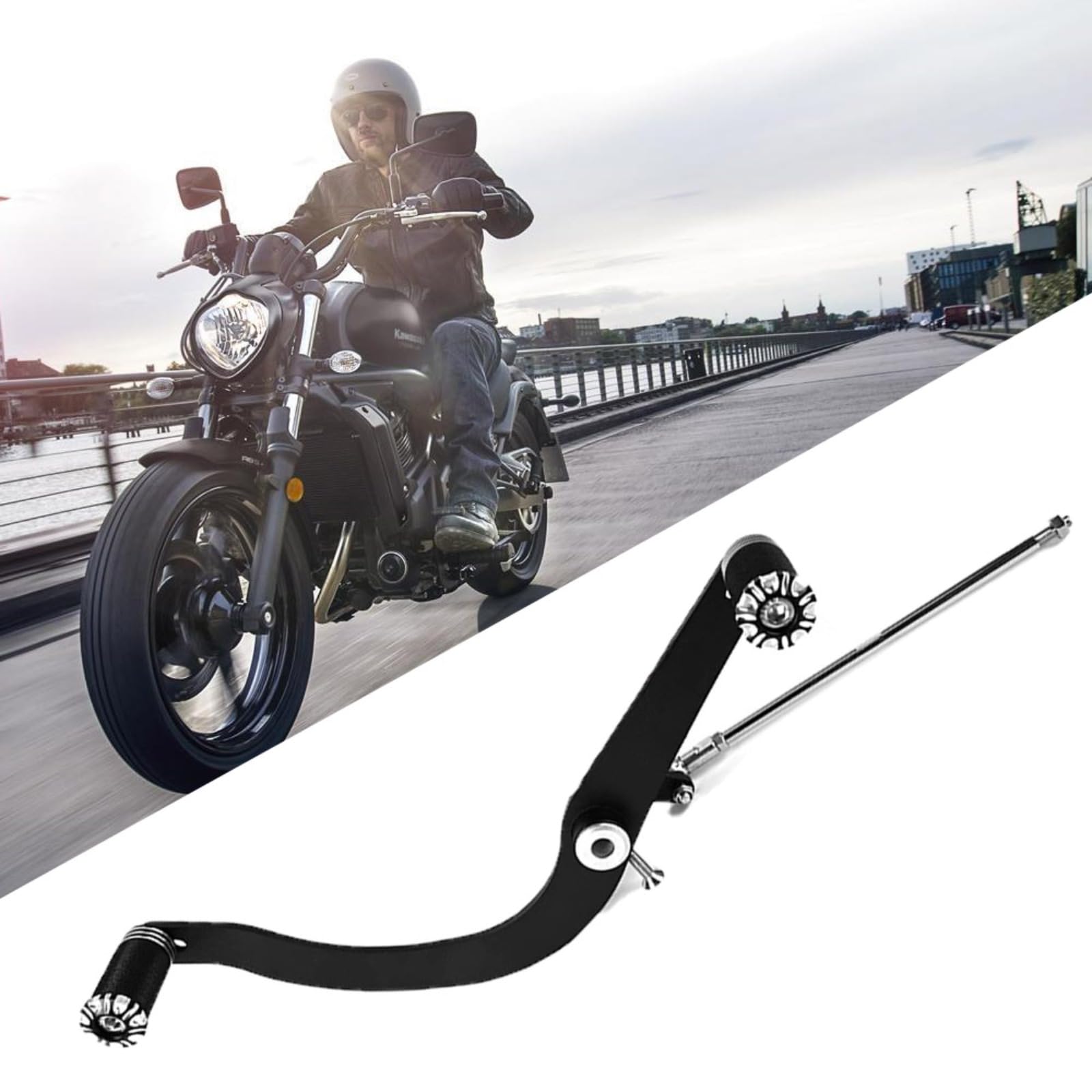 FOR バルカンS650 Vulcan S 650 vulcan s650 2014-2024 2025 オートバイCNC調整可能なフロントおよびリアギアレバー、ステップオンギアレバーエクステンション バイク用ブレーキ・シフトペダル