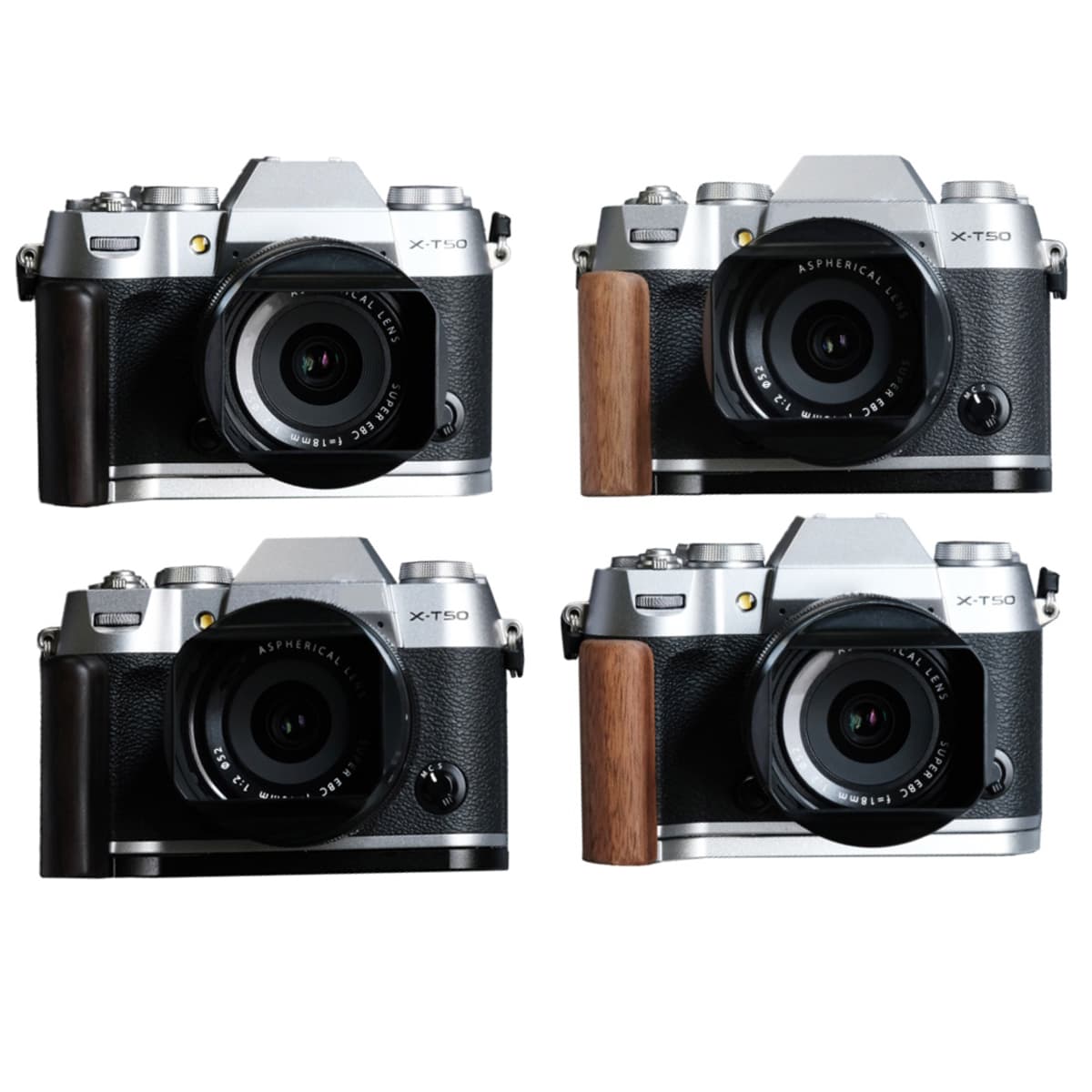 樂天商城 - Fujifilm 富士 X-T50 XT50 専用 カメラウッドグリップ 高級檀木材 木製ハンドル メタルベース L型グリップ ハンドメイド カメラケージ 電池交換可能 底面開閉デザイン ハンドグリップメタル 軽量設計