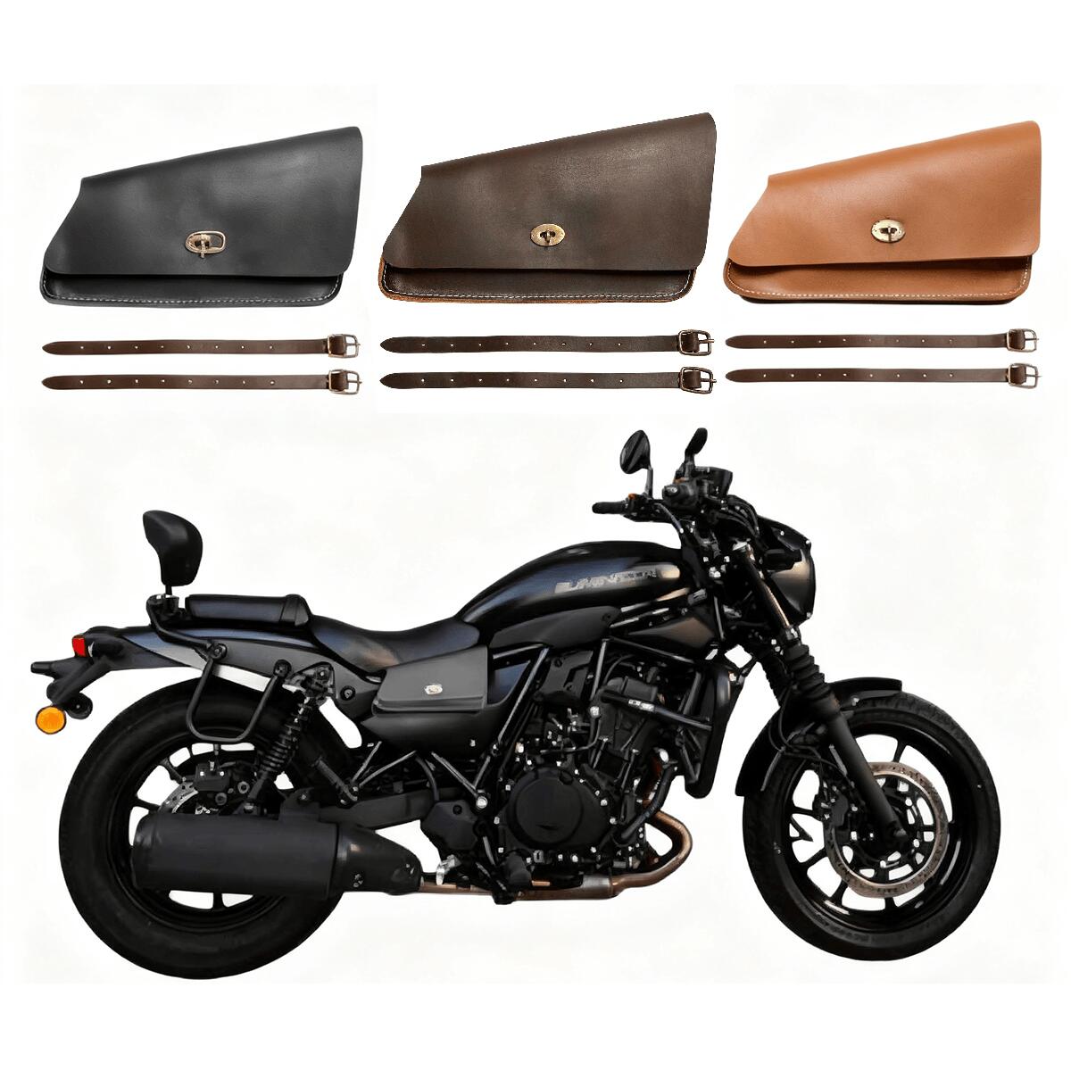 バイク用 サイドバッグ サドルバッグ 本革レザー 工具入れ 防水 大容量 簡単取り付け ロードバイク マ..