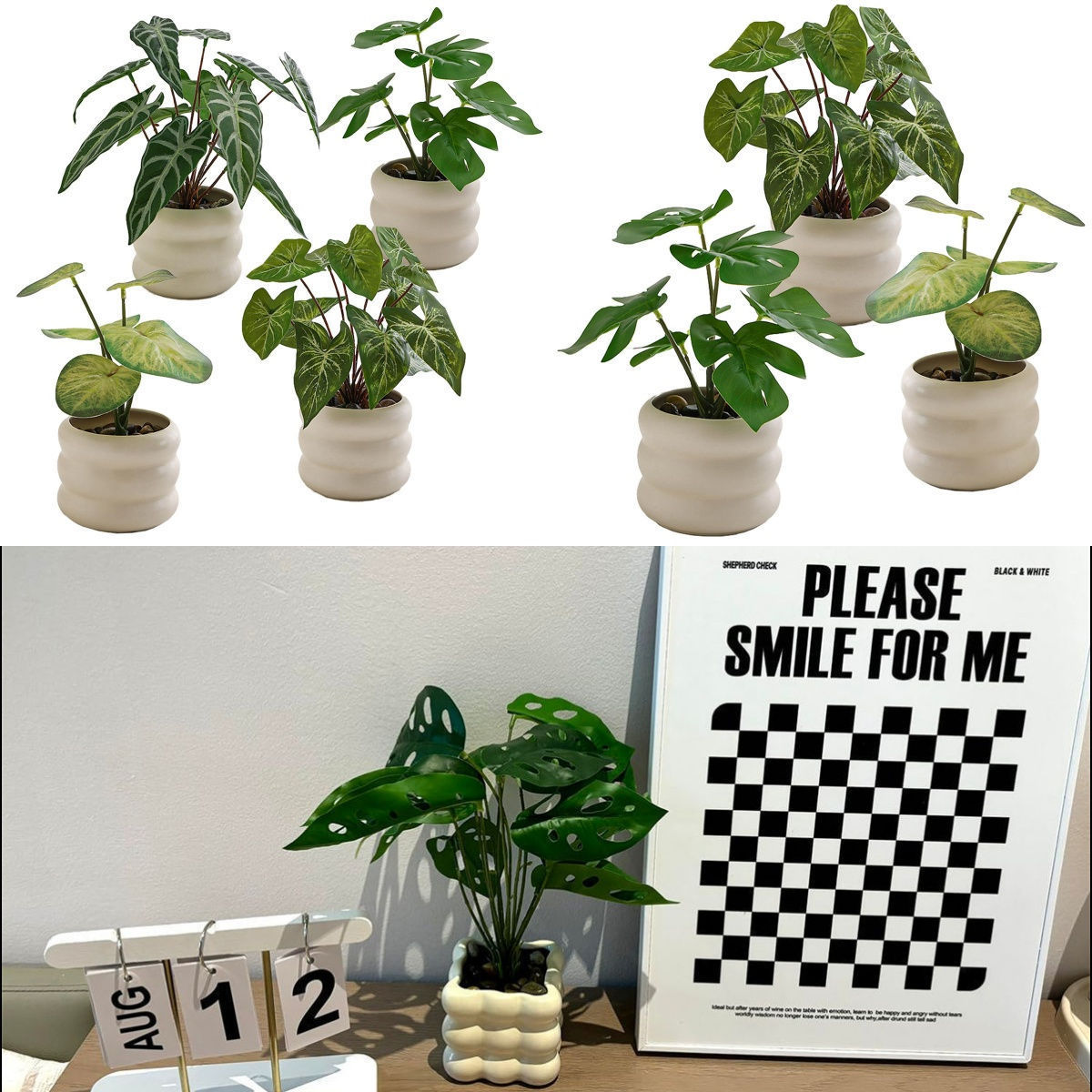 乐天商城 - 人工観葉植物 フェイクグリーン 観葉植物 インテリア ミニ盆栽 フェイクグリーン 卓上 簡単世話いらず 水やり不要 陶器鉢