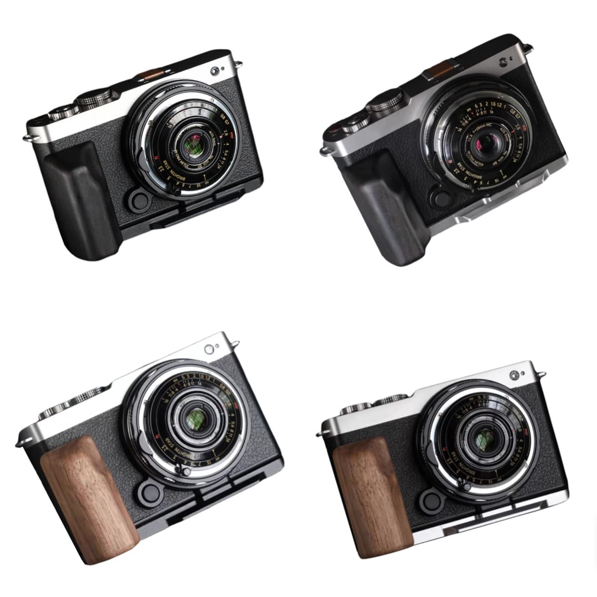 Buffalo - Panasonic S9 専用 カメラウッドグリップ 高級檀木材 木製ハンドル メタルベース L型グリップ ハンドメイド カメラケージ 電池交換可能