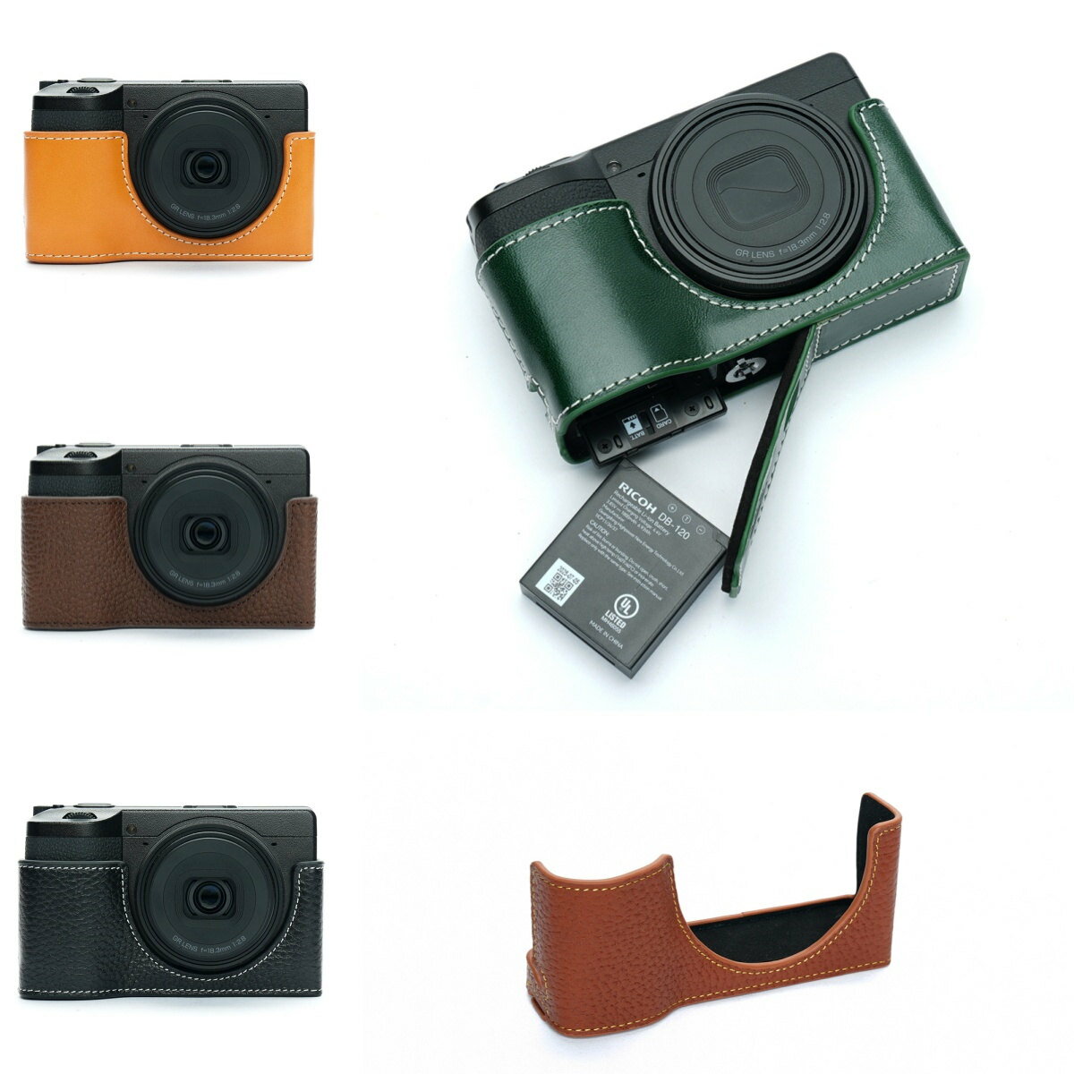 TP Original Ricoh GR4 専用 オープナブルタイプ ハンドメイド本革 ボディケース 互換 電池交換便利 底..