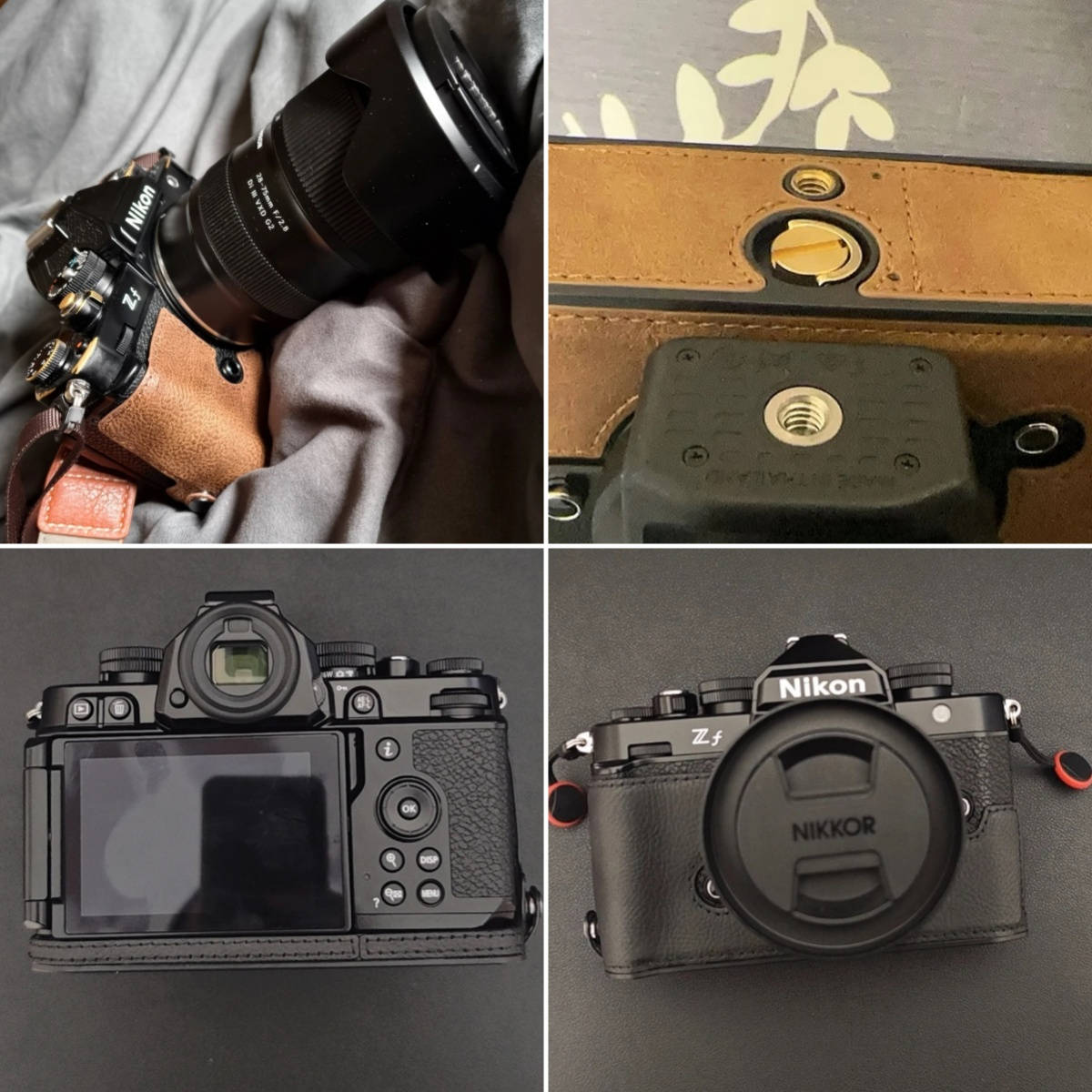 適用 Nikon ZF zf 専用 オープナブルタイプ ジャケット PUレザ 素材 底面開閉設計 ...