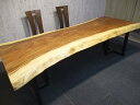 # 1393■ モンキーポッド 長さ233cm 一枚板 ダイニングテーブル ローテーブル 無垢一枚板 テーブル 豪華テーブル ダイニング カウンター 座卓 天板 無垢材 1枚板 インテリア 家具 木製テーブル 【送料無料】