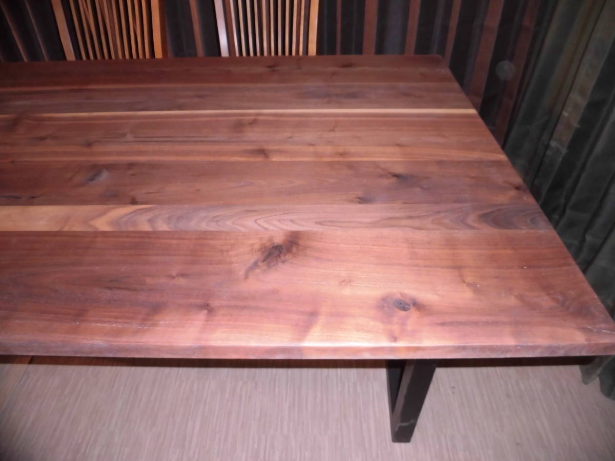 L-035■ ウォールナット ダイニングテーブル 豪華テーブル ローテーブル ダイニング カウンター 座卓 天板 無垢一枚板 [3]
