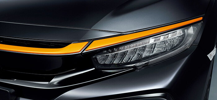 Rakuten - HONDA【ホンダ】CIVIC【シビック】フロントグリルガーニッシュ（オレンジ）FC1 FK7 純正 用品 部品 パーツ アクセサリ オプション【宅配便 中サイズ】