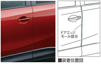 MAZDA【マツダ】純正部品CX-5【シーエックスファイブ】 KE系 ドアエッジモール(フロント/左右分) カー用品 車用品 部品 パーツ アクセサリ オプション 【宅配便 中サイズ】