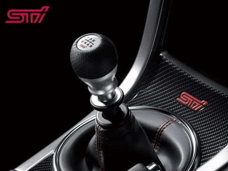 SUBARU【スバル】純正用品 WRX【ダブルアールエックス】STIシフトノブ（6MT・アルミ＆本革） カー用品 車用品 部品 パーツ アクセサリ オプション 【宅配便 小サイズ】