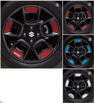 SUZUKI【スズキ】純正用品 IGNIS【イグニス】ホイールアクセント（20枚セット） カー用品 車用品 部品 パーツ アクセサリ オプション 【宅配便 小サイズ】