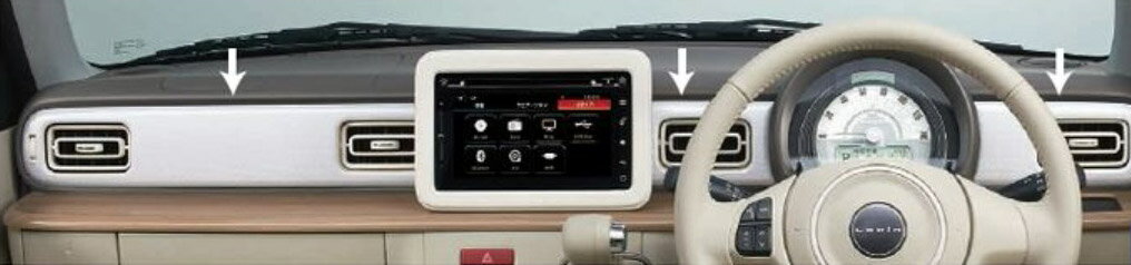 SUZUKI【スズキ】純正用品 LAPIN【ラパン】インパネガーニッシュ1台分（ホワイトカーボン調　貼付タイプ） カー用品 車用品 部品 パーツ アクセサリ オプション 【宅配便 中サイズ】