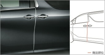 乐天商城 - TOYOTA【トヨタ】ALPHARD【アルファード】30系ドアエッジプロテクターメッキ調AGH30 GGH30 純正 用品 部品 パーツ アクセサリ オプション08265-58020【宅配便 中サイズ】