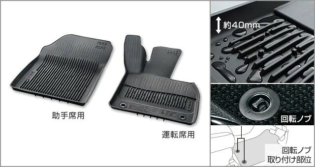 楽天市場】トヨタ rav4 スノー・レジャー用 フロアマット(縁高タイプ 