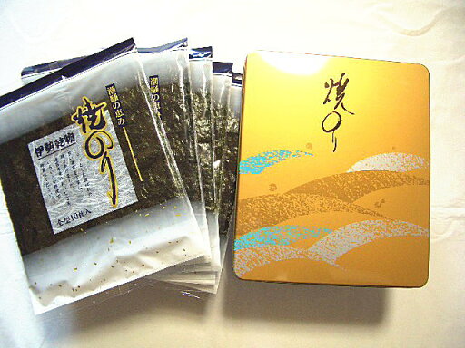 贈られて嬉しい!伊勢乾物の贈答用高級海苔5帖缶-送料無料 贈られて嬉しい!伊勢乾物の贈答用高級海苔5帖缶-送料無料