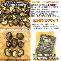干し椎茸九州産肉厚200g原木栽培(国産干ししいたけ干しシイタケ乾燥しいたけ)