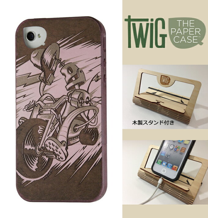 Rakuten - 【FSC認証】【Twig】iPhone SE/5/5S ウッドケース【Robo Big Wheel-Pink】【Twig Case 日本総代理店】【再生木材ケース】【iPhone SE/5/5S リサイクルウッドケース】【RCP】【10P23Apr16】
