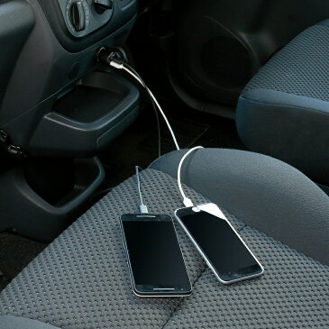 ELECOM(エレコム) 車載充電器(3.4A・2ポート・Type C付属) MPA-CCU09BKAndroid iPhone iPad 2台同時 車載充電器 最速充電 typec type-c タイプc コンパクト 5V 3.4A タブレット スマホ 高出力 持ち運び 家庭用コンセント USB ソケット