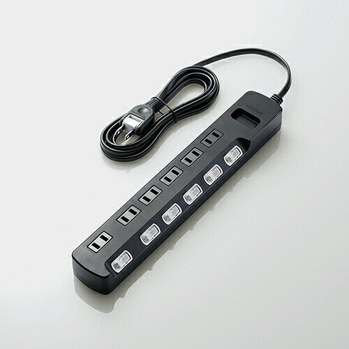 ELECOM（エレコム） AVボトム6口2.5mスイッチ AVT-K6A-2625BK