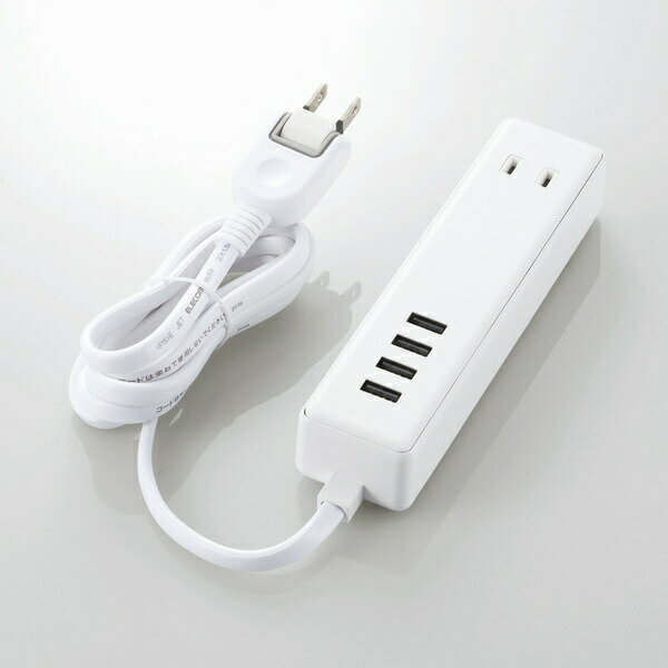 Rakuten - ELECOM（エレコム） モバイルUSBタップ（ケーブル1.5m/2口+4ポート） MOT-U11-2415WH