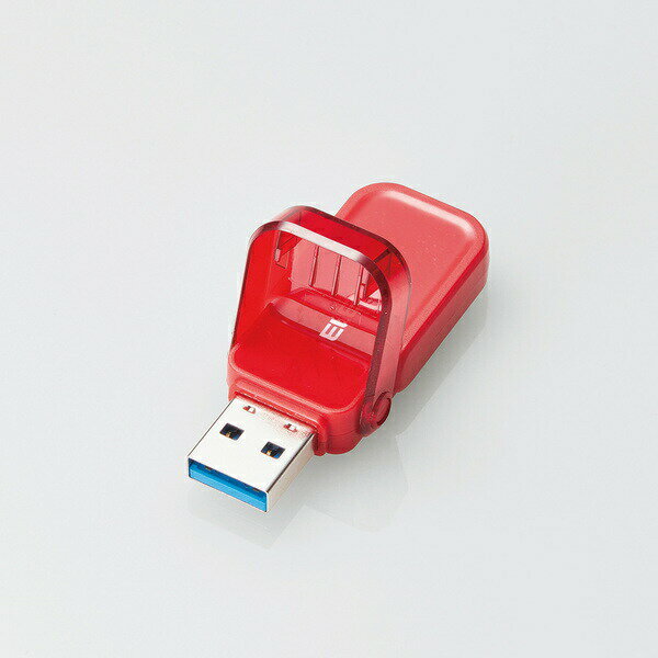 ELECOM(エレコム) USBメモリ USB3.1(Gen1) フリップキャップ式 32GB 1年保証 片手で抜き差しできる レッド MF-FCU3032GRD