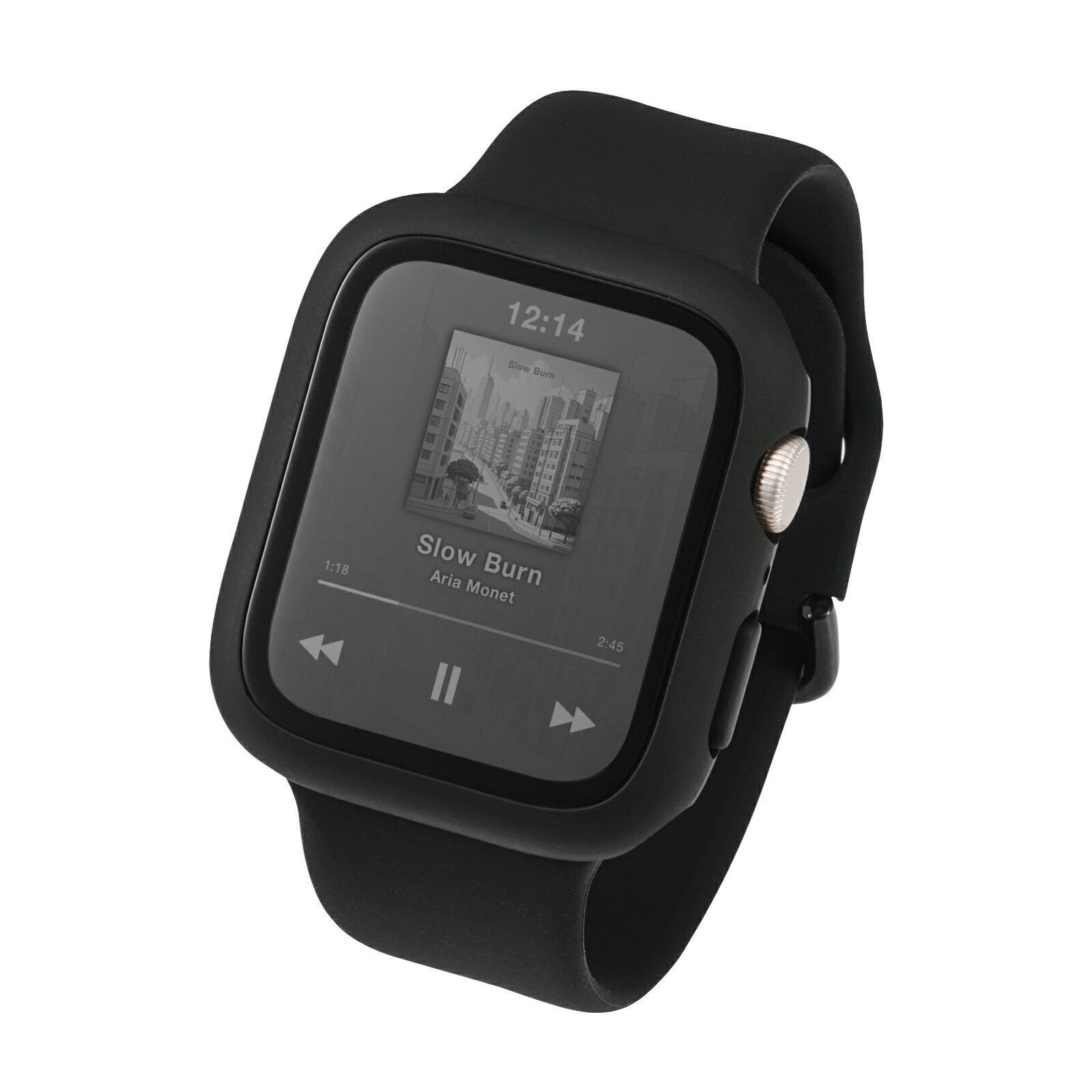 Rakuten - ELECOM（エレコム）アップルウォッチ カバー SE 第3世代 / 第2世代 [ 44mm ] フルカバー ケース 強化ガラス Gorilla(R) 10H 耐衝撃PCフレーム 指紋防止 飛散防止 ブラック AW-25DFCGOBK