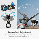 Insta360 DJI GoPro アクセサリー 自転車 マウントバー 自転車 自撮り棒 ハンドル マウント セルカ棒 伸縮 ハンドルバー マウント 120度 携帯 ホルダー 落下防止 丈夫 ロードバイク オートバイ バイク アクションカメラ 送料無料