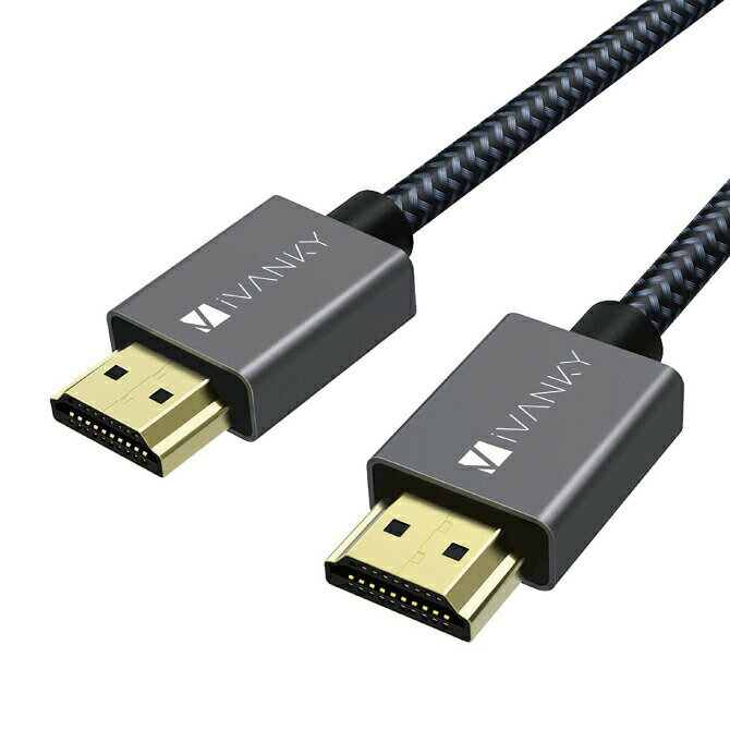 iVanky VBA12 2m 4K@60Hz Grey & Black HDMI to HDMI Cable ϥԡ ® ʼ 18Gbps HDMI2.0 hdmi֥ 4K ƥ Ρȥѥ ѥ ˥ ץ Apple TV CD / DVDץ졼䡼 ̵