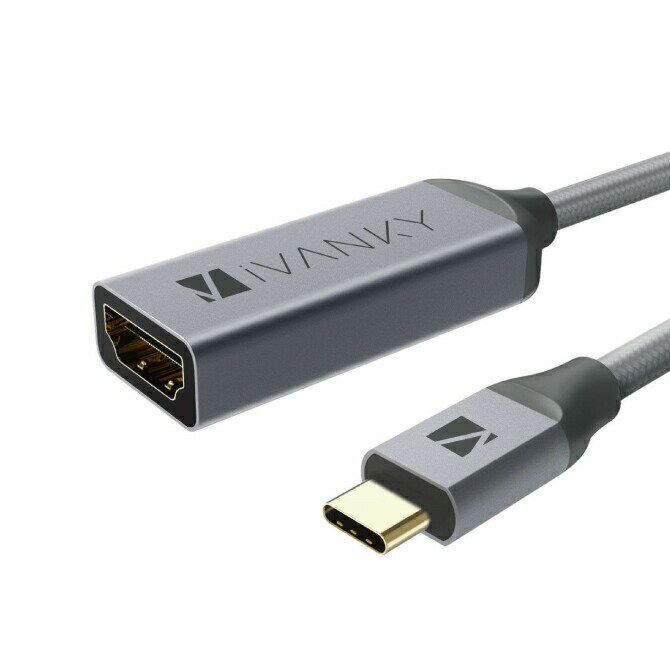 楽天PS5 スイッチ グッズ COVER SPOTiVanky VBK03 0.2m Grey USB Type C to HDMI ケーブル USB 3.1対応 4K@60Hz 高品質 タイプc パソコン タブレット スマホ スマートフォン hdmiケーブル 4k モニター テレビ プロジェクター 出力 人気 オススメ 便利グッズ 送料無料