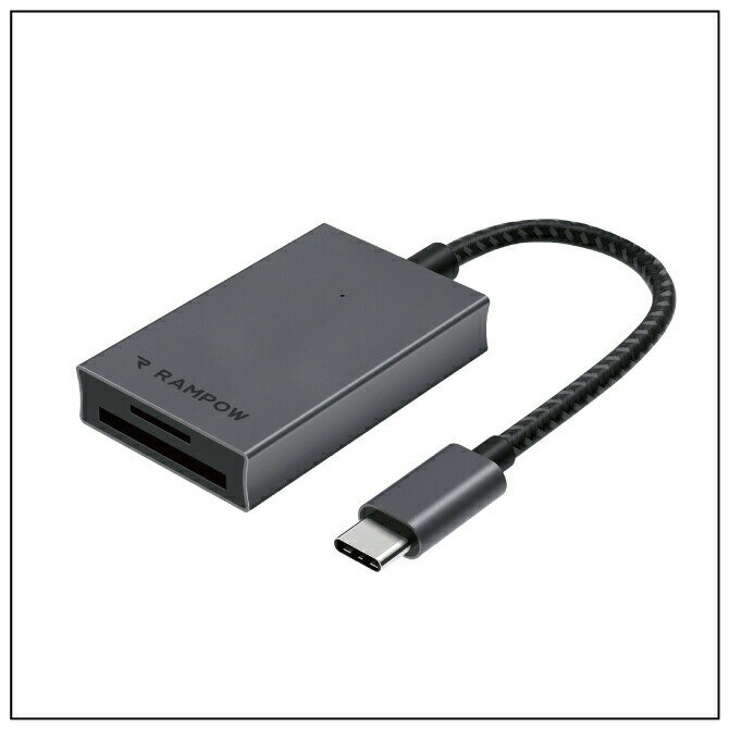 RAMPOW RCB31 Space Grey USB Type-C Card Reader USB 3.0 LED点灯機能 コンパクト 軽量 高速転送 SDカード Micro SDカード Windows Mac macOS iOS Android スマートフォン スマホ タブレット 送料無料