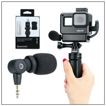 【送料無料】【Saramonic】【SR-XM1】【3.5MM TRS OMNIDIRECTIONAL MICROPHONE】【ミニマイク】【コンデンサーマイク】【風防スポンジ付き】【アクションカメラ】【デジタルカメラ】【ビデオカメラ】【スマートフォン】【スマホ】【Vlog】3.5mm インタフェース