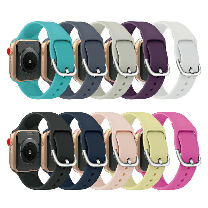 ●在庫限り特価●Apple Watch アップルウォッチ Buckle strap monochrome silicone sports belt バックル ストラップ モノクローム シリコン スポーツ ベルト アップルウォッチストラップ シリコン ソフト 軽い 丈夫 スポーツ カジュアル 送料無料