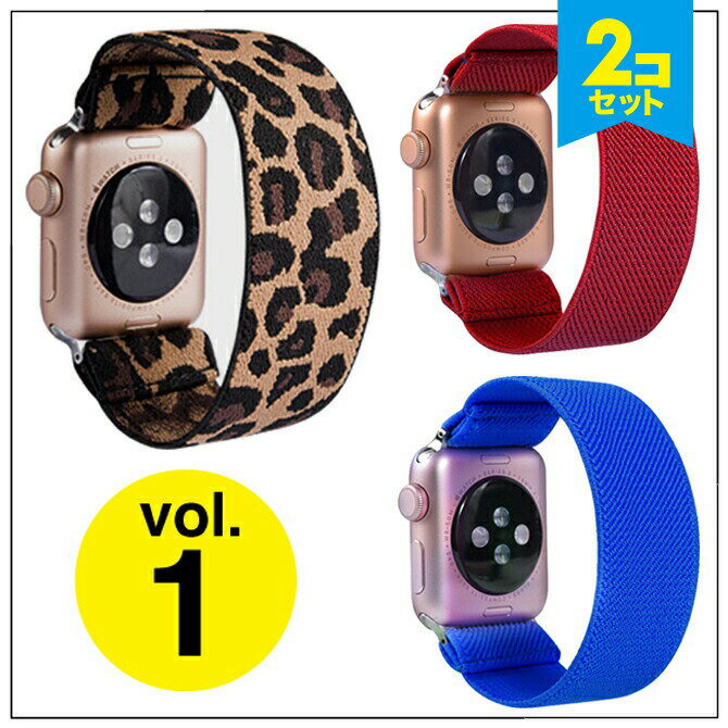 【2本セット】 Apple Watch アップルウォッチ Vol.2 Nylon elastic band ニュー ナイロン エラスティック ベルト アップルウォッチバンド 伸縮 伸び縮みする カラフル ナイロン 軽量 オリジナル バンド 美しい 送料無料