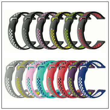 【お買い得】【2本セット】【送料無料】【SH201105】【Dual color silicone design belt】【デュアル カラー シリコン デザイン ベルト】【20MM】【22MM】【高品質】【シリコン】【スマートウォッチ】【スマート時計】【ベルト】【バンド】【Samsung】【サムスン】