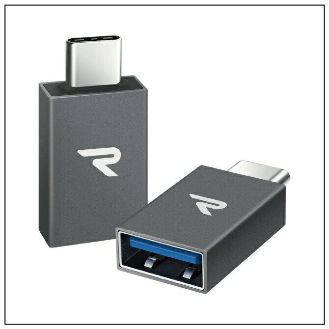 RAMPOW RCB03 Space Grey 2個セット USB C to USB 3.0 Type-C to USB 3.0 3A USBC TypeC タイプC 外付けHDD USBメモリ マウス キーボード ゲームコントロール カードリーダー 接続 MacBook Pro Google Chromebook Pixelbook 送料無料