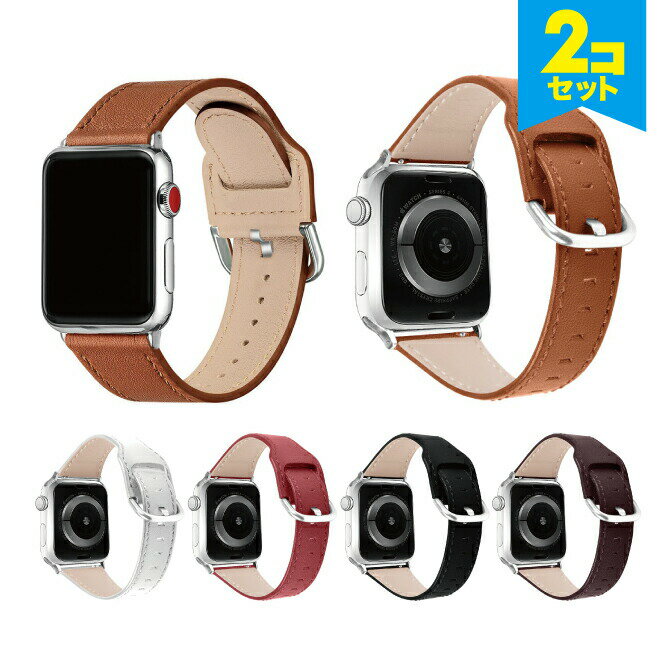 ߸˸¤ò2ܥåȡ Apple Watch åץ륦å Luxury genuine real leather belt 饰奢꡼ ˥奤 ꥢ 쥶 ٥ åץ륦åȥå  ٿ ܳ 쥶  ץ ̵