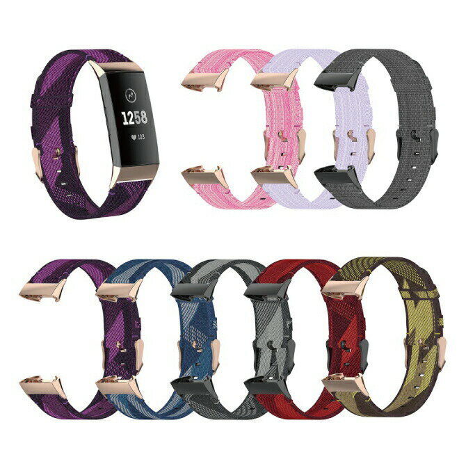 Fitbit Charge 3 / 4 եåȥӥå 㡼 3 / 4 Nylon denim belt ʥ ǥ˥ ٥ ե ץ ...